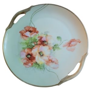 VTG ROYAL MUNICH Z.S.& CO BAVARIA HAND PAINTED FLORAL PORCELAIN SERVING PLATTER